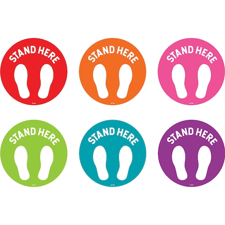 Teacher Created Resources Spot On Stand Here Floor Markers, 4in. 77508